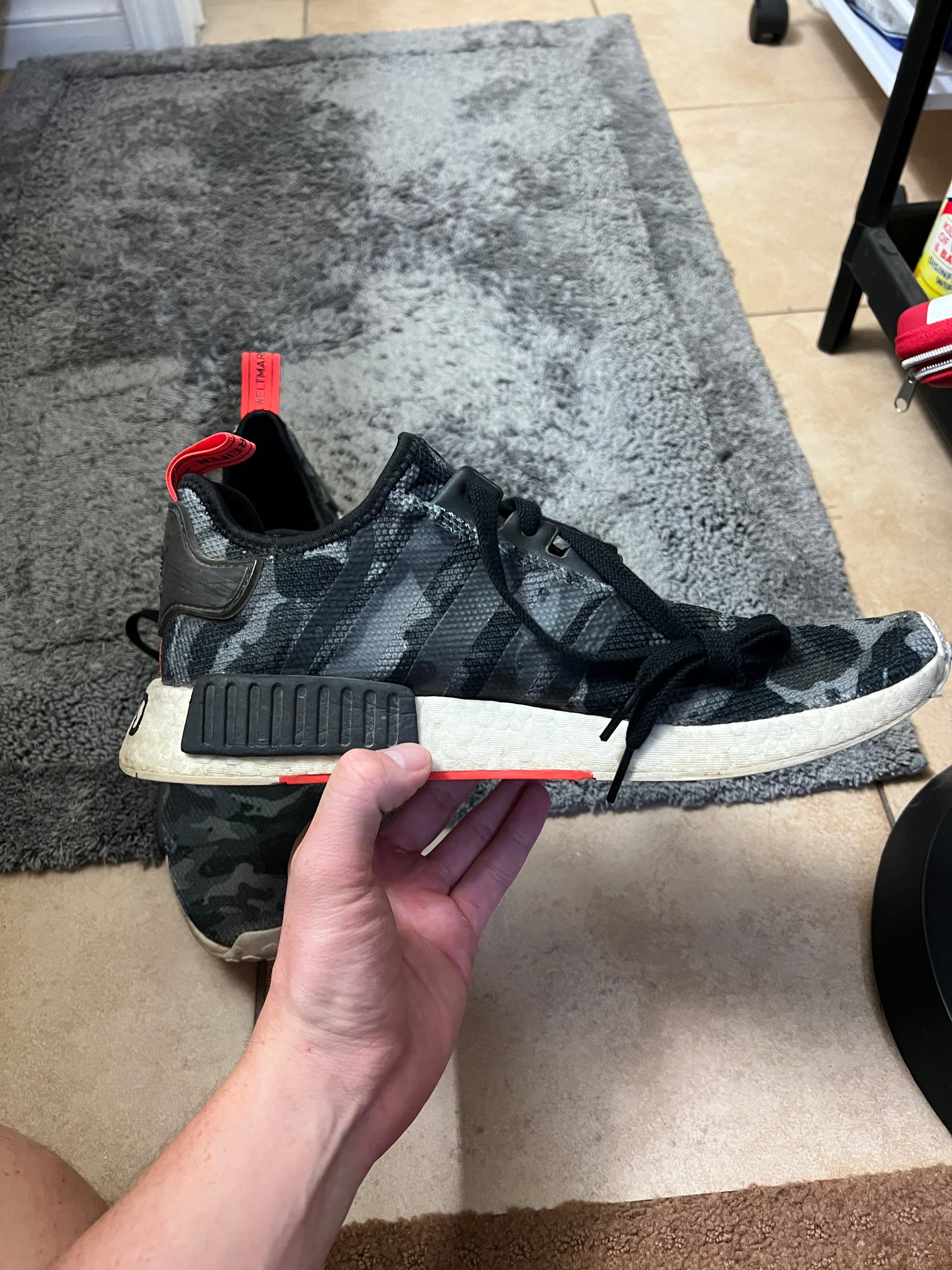 Adidas NMD_R1 "Grey Camo" Beater Sneaker Adidas NMD_R1 "Grey Camo" Beater Sneaker