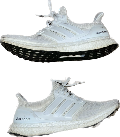 Adidas Ultraboost 1.0 "Triple White" Beater Sneaker Adidas Ultraboost 1.0 "Triple White" Beater Sneaker